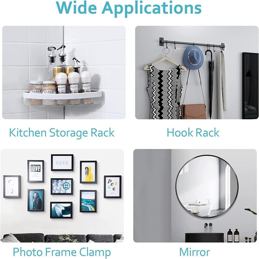 10 Wall Hooks, durable & rust-resistant