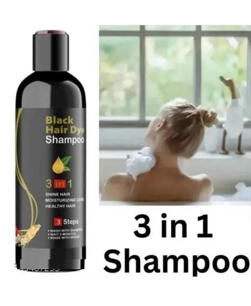 Instant Black Herbal Hair Dye Shampoo – 3 in 1