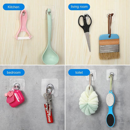 10 Wall Hooks, durable & rust-resistant