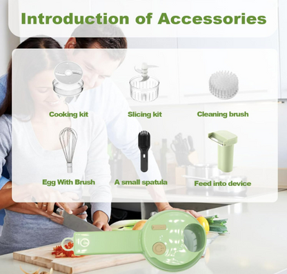 4 in 1 Portable Electric Vegetable Cutter Set