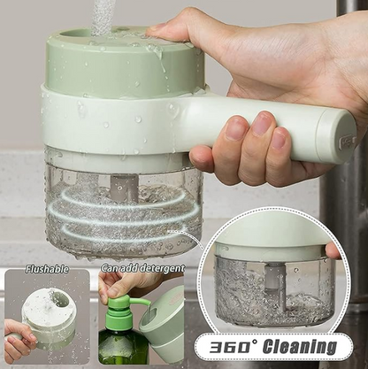 4 in 1 Portable Electric Vegetable Cutter Set