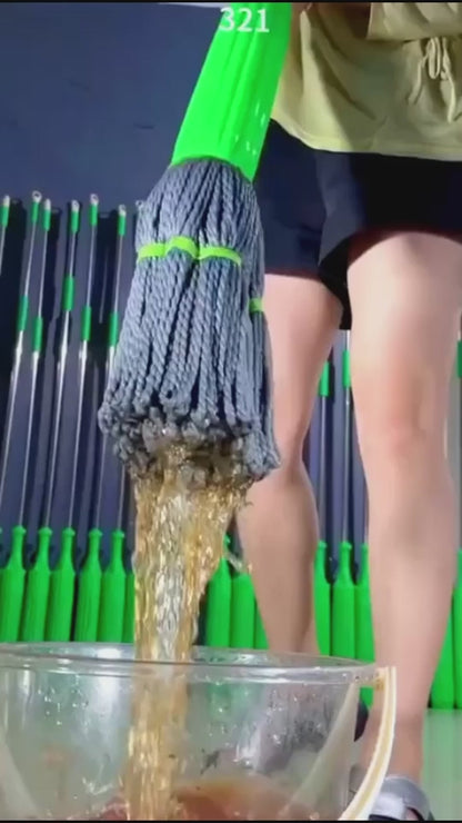 Self-Twisting Water Rotating Mop — 360° Spin, Hands-Free Wring